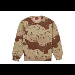 Supreme Small Box Logo Crewneck (Chocolate Chip Camo)